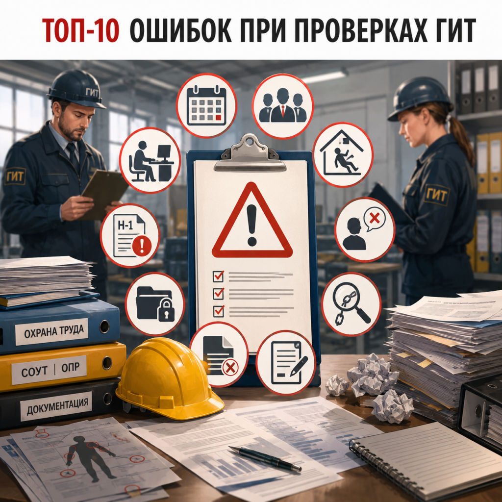Топ-10 ошибок, которые могут возникнуть при проверках Государственной инспекции труда (ГИТ)