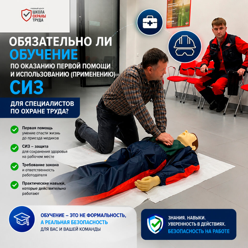 Обучение специалиста по охране труда: первая помощь и СИЗ