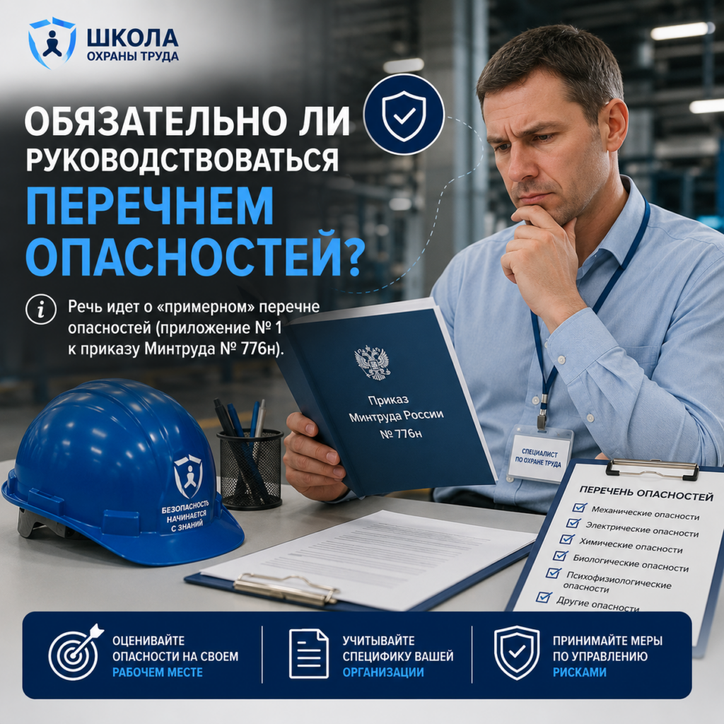Перечень опасностей по Приказу № 776н: обязателен ли?